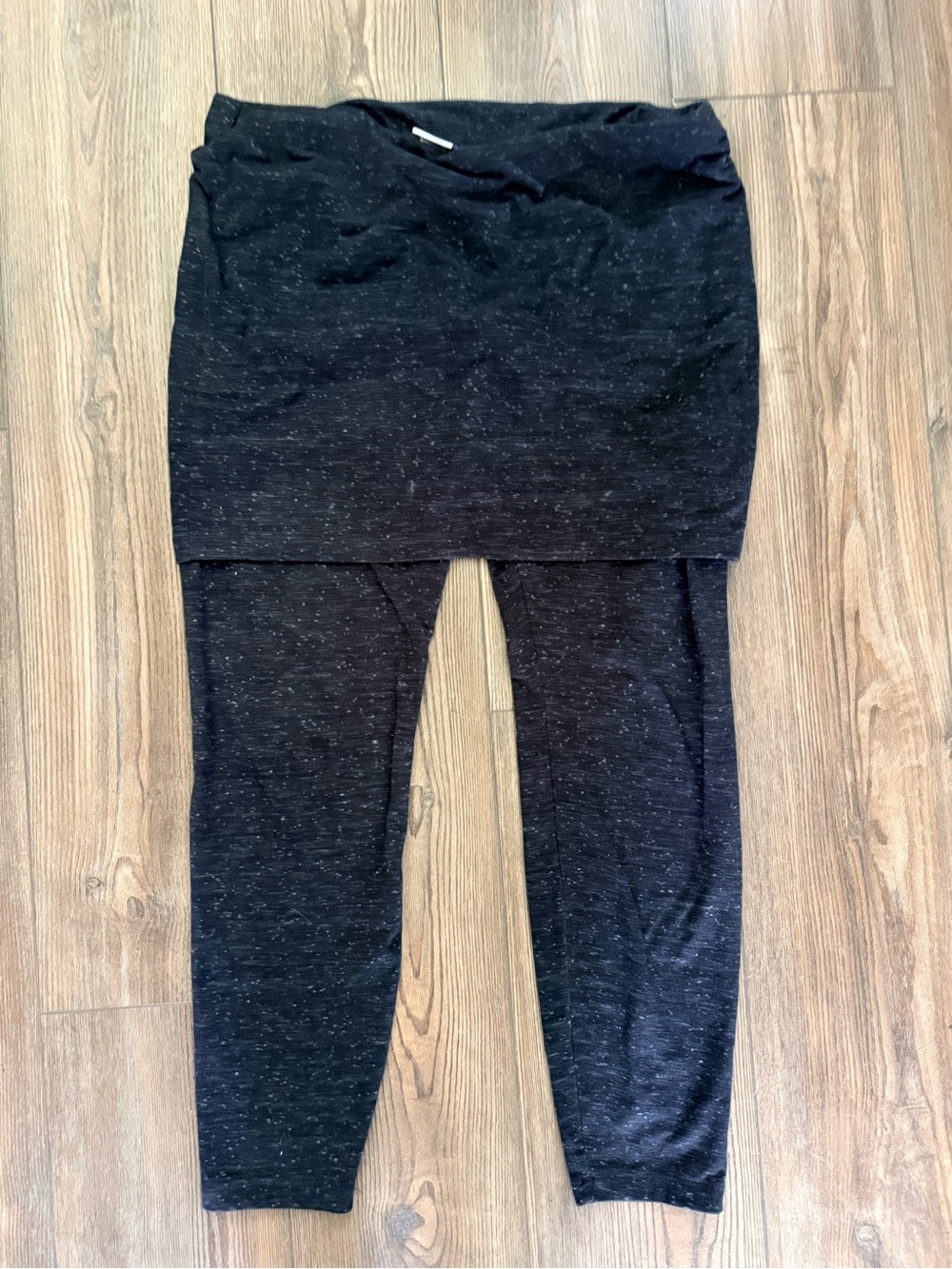 CAbi Black Speckled Skirted Leggings